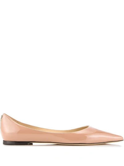 Jimmy Choo Love Pointed-toe Ballerinas In Rosa
