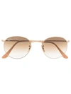 Ray Ban Round-frame Sunglasses In Gold