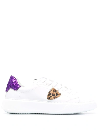 Philippe Model Temple Veau Low-top Sneakers In Weiss