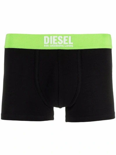 Diesel Three-pack Logo Boxers In Black