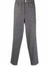 JIL SANDER DRAWSTRING WOOL-BLEND TROUSERS