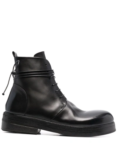 Marsèll Ankle Lace-up Fastening Boots In Schwarz