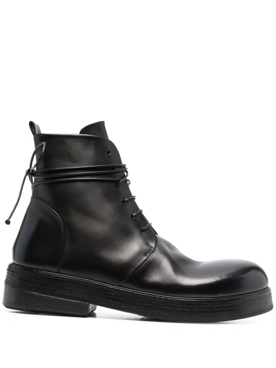 Marsèll Ankle Lace-up Fastening Boots In Black