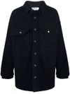 Ambush Padded Oversized Jacket With Classic Collar In Blau