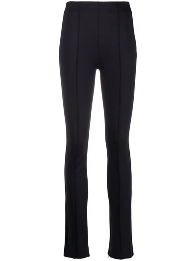 Ambush High-waist Ankle Zipped Trousers In Black