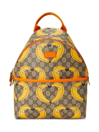 Gucci X Nina Dzyvulska Motif-print Backpack In Neutrals