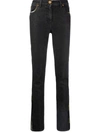 VERSACE CONTRAST-TRIM SLIM-FIT JEANS