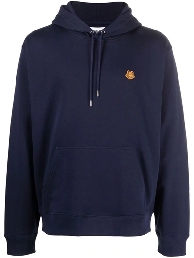 Kenzo Tiger Crest Classic Hoodie In Blue