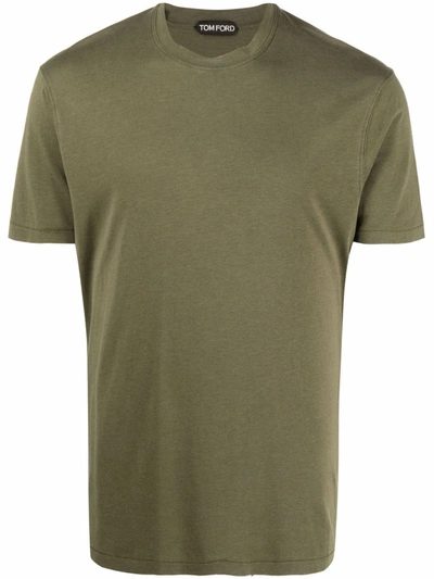 Tom Ford Lyocell & Cotton Jersey T-shirt In Green