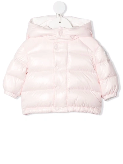 Moncler Babies' Glossy Padded Jacket In Pink