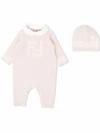 Fendi Beige Set For Babykids With Douple Ff In Neutrals