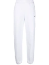 Msgm Logo-print Cotton Track Pants In White