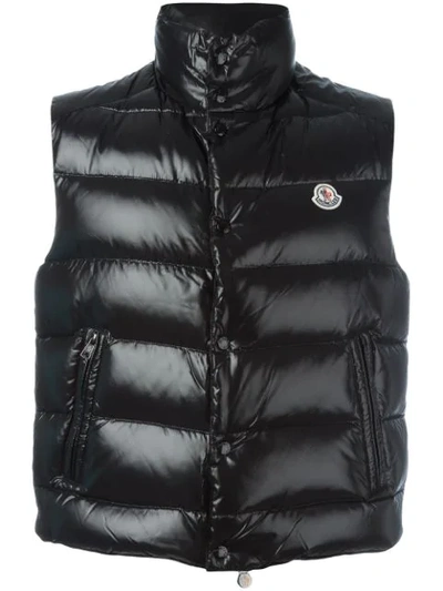 Moncler 'tib' Lacquered Down Vest In Black