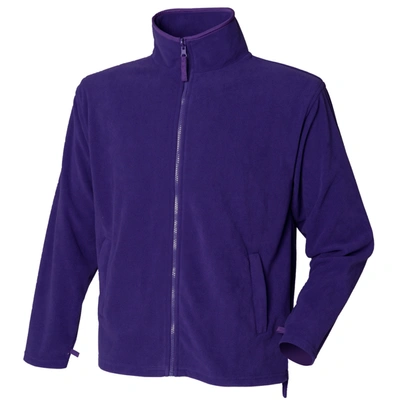 Henbury Mens Microfleece Anti-pill Jacket In Purple