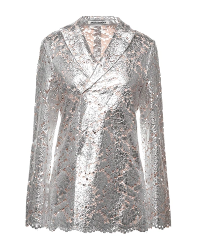 Ana S Jourden Suit Jackets In Silver