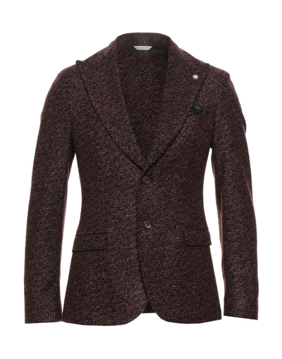 Manuel Ritz Suit Jackets In Brown