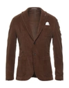 Paoloni Suit Jackets In Brown