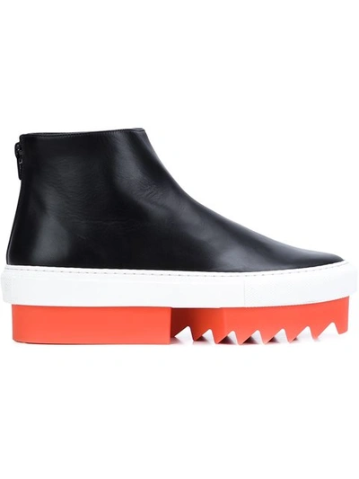 Givenchy 'skate' Platform Sneaker Bootie (women) In Black / Orange