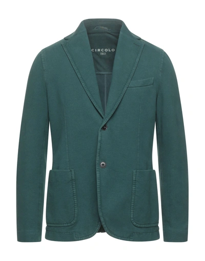 Circolo Sartorial Jacket In Dark Green