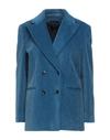 Mp Massimo Piombo Suit Jackets In Pastel Blue