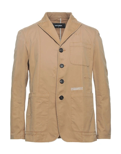 Dsquared2 Suit Jackets In Beige