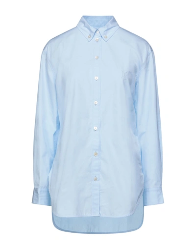 Burberry Shirts In Sky Blue