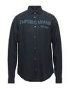 Emporio Armani Shirts In Dark Blue