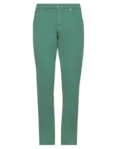 Dondup Man Jeans Emerald Green Size 31 Cotton, Elastane