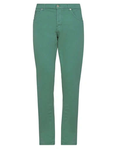 Dondup Man Jeans Emerald Green Size 29 Cotton, Elastane