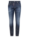 Dsquared2 Distressed Slim Cut Denim Trousers In Blue