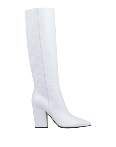 Sergio Rossi Knee Boots In White