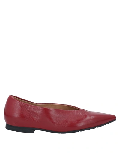 Mara Bini Ballet Flats In Brick Red