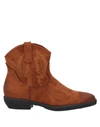 Francesco Milano Ankle Boots In Tan