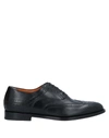 Santoni Man Lace-up Shoes Black Size 11 Soft Leather In Black