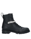 Jimmy Choo Cruz Crystal-embellished Textured-leather Ankle Boots In Black