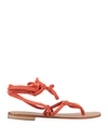 P.a.r.o.s.h Toe Strap Sandals In Orange