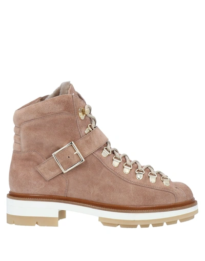 Santoni Ankle Boots In Beige