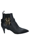 MOSCHINO MOSCHINO WOMAN ANKLE BOOTS BLACK SIZE 8.5 CALFSKIN,17078662HS 3