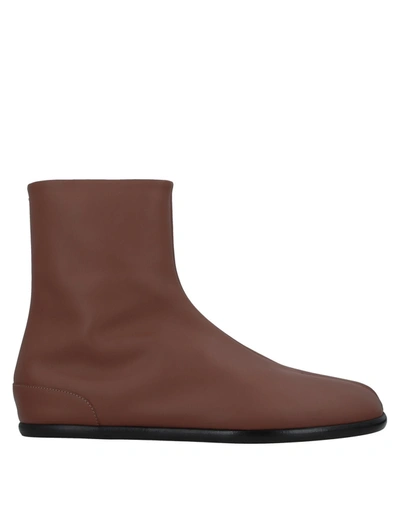 Maison Margiela Ankle Boots In Tan