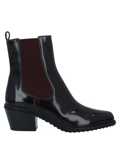 Tod's Ankle Boots In Purple