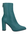 Lola Cruz Ankle Boots In Deep Jade