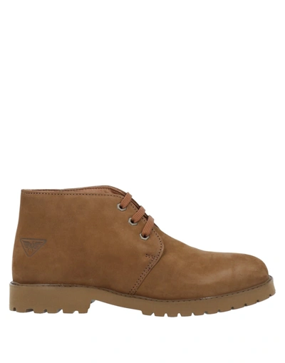 Docksteps Ankle Boots In Tan