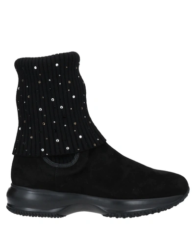 Hogan Ankle Boots In Black