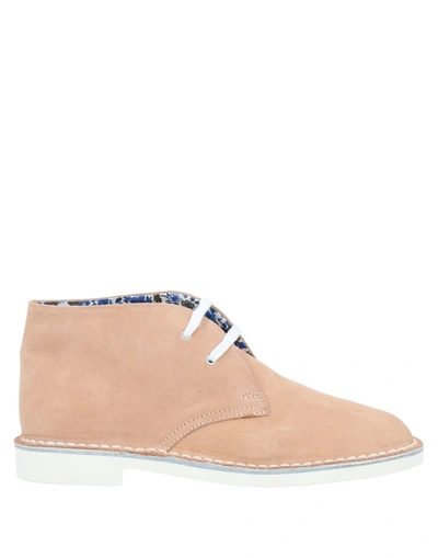 Soldini Ankle Boots In Salmon Pink