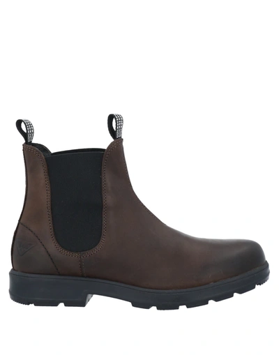 Docksteps Ankle Boots In Dark Brown