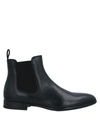 Doucal's Elastic-panel Leather Boots In Black