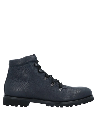A.testoni Ankle Boots In Dark Blue