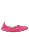 TOD'S TOD'S HAPPY MOMENTS BY ALBER ELBAZ WOMAN BALLET FLATS FUCHSIA SIZE 8 SOFT LEATHER,17077698VA 15