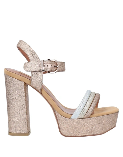 Luciano Barachini Sandals In Platinum