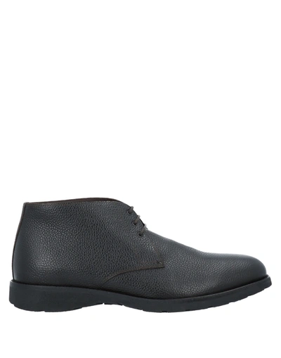 A.testoni Ankle Boots In Dark Brown